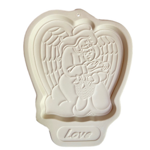 Longaberger Pottery Angel Series Love Cookie Mold vintage ceramic with box 1995